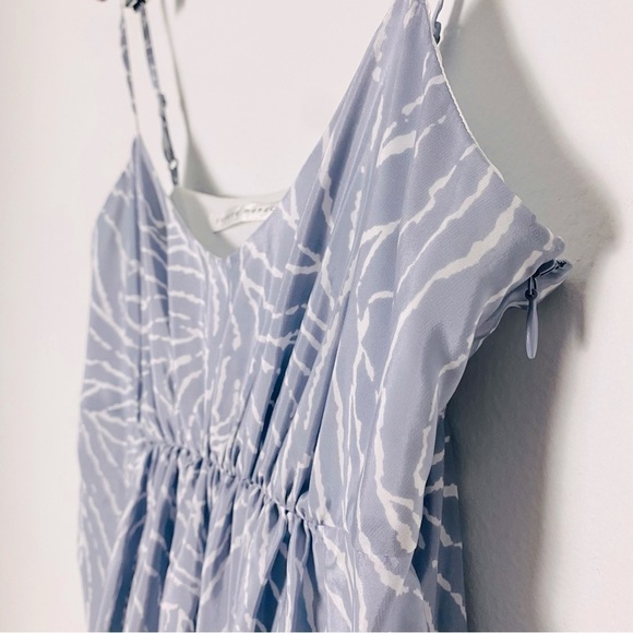 SUSANA MONACO Womans Grey Print Spaghetti Strap Mini Dress Size 2 - Picture 4 of 12